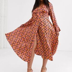 ASOS curve animal print dress size 18